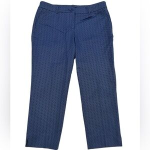Hilary Radley Women's Stretch Cropped Dress Pants Slim Leg Blue Sz 8